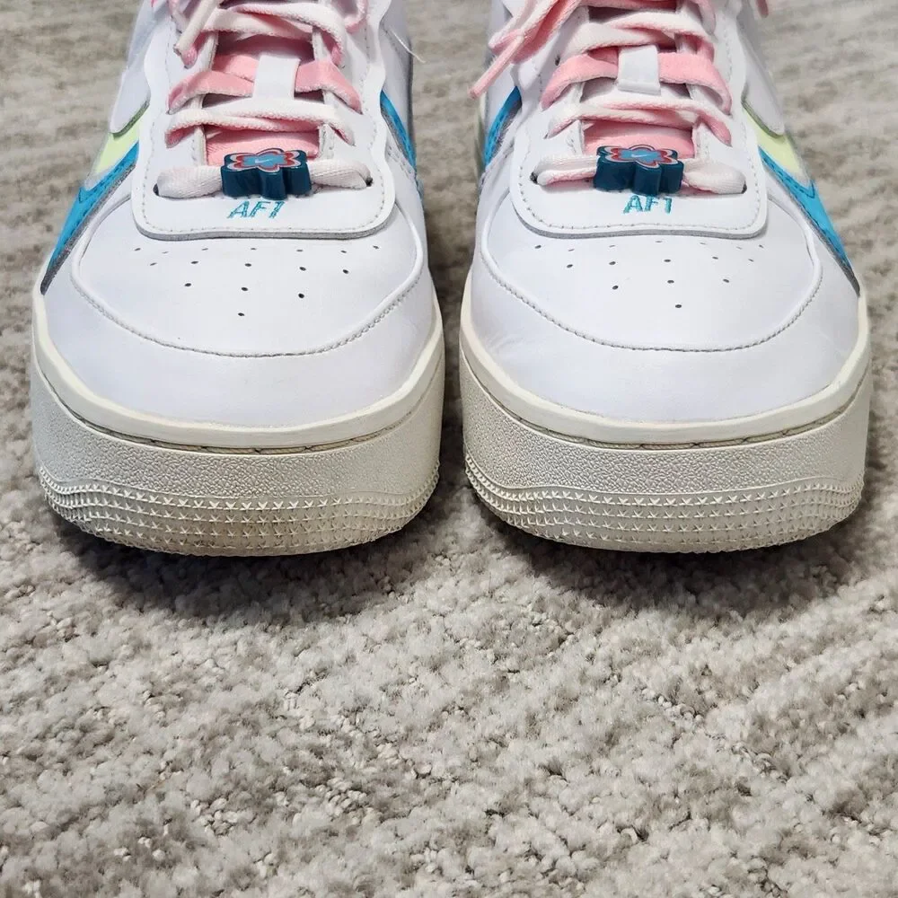 Nike women's Air Force 1 Platform pastel sneaker shoes DZ5197-100 size 8
